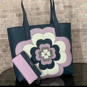 KATE SPADE REILEY TOTE SHOULDER BAG WALLET SET